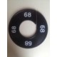 Maatring 9cm zwart/wit 68 